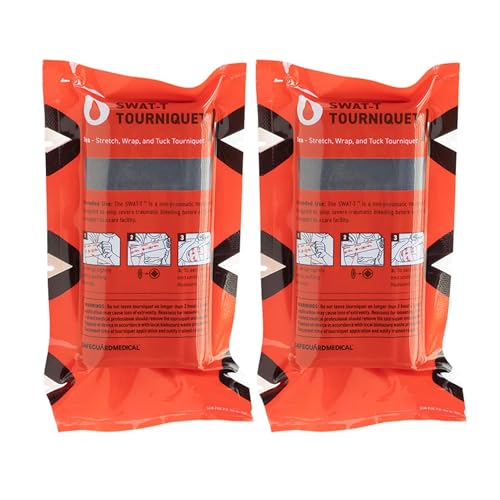 SWAT-T™ Tourniquet Black 2 Pack by Safeguard Medical, Emergency Equipment for Massive Hemorrhage Control, Made in the USA