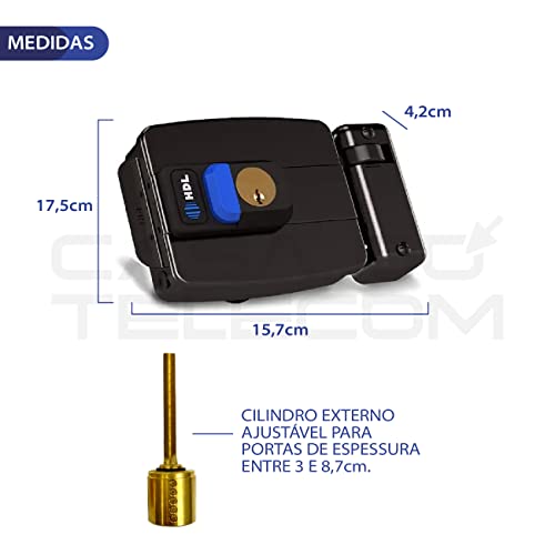 Fechadura Elétrica Dupla Ajustável C-90-HDL-900103042