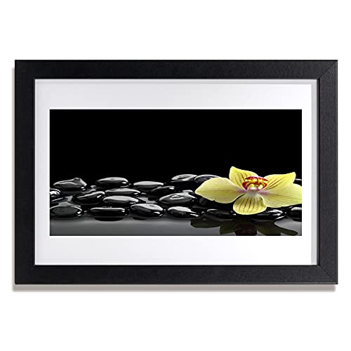 Fleur cuisine noire affiche avec cadre Tulup pour embellir votre salon