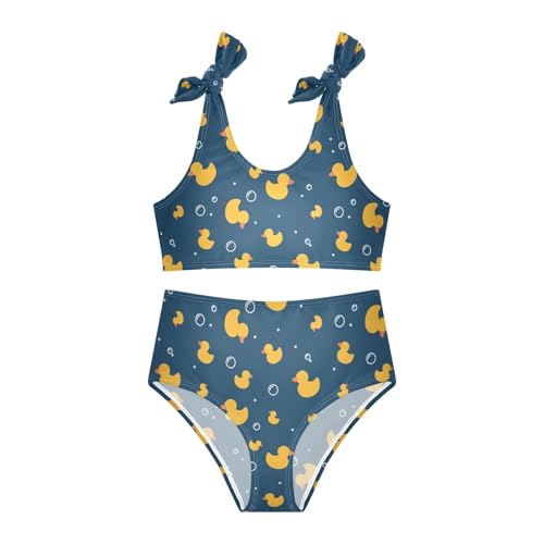 Image of CaTaKu Cute Hawaiian Girls Bathing Suit Toddler Girl Swimsuit Bikini Set for Girls Swimwear Two Piece Size 3-12T
