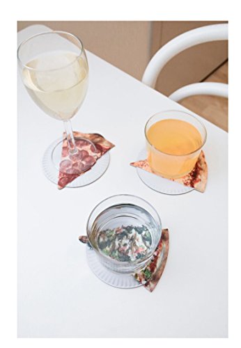 Kikkerland Pizza Coasters (Set Of 12), Mulitcolor #TOP4