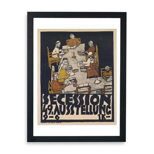 Affiche encadrée Egon Schiele Secession 49 pour décoration murale rétro