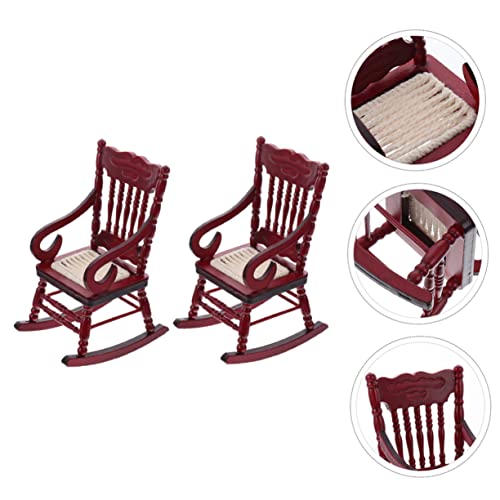 Foytoki 6 Pcs Model Chair Home Décor Nativity Crafts Cake Supplies Miniature Rocking Chair Model Mini Chairs Mini Beach Chair Mini Rocking Chair Decor Mini House Decoration Mini Furniture #TOP6