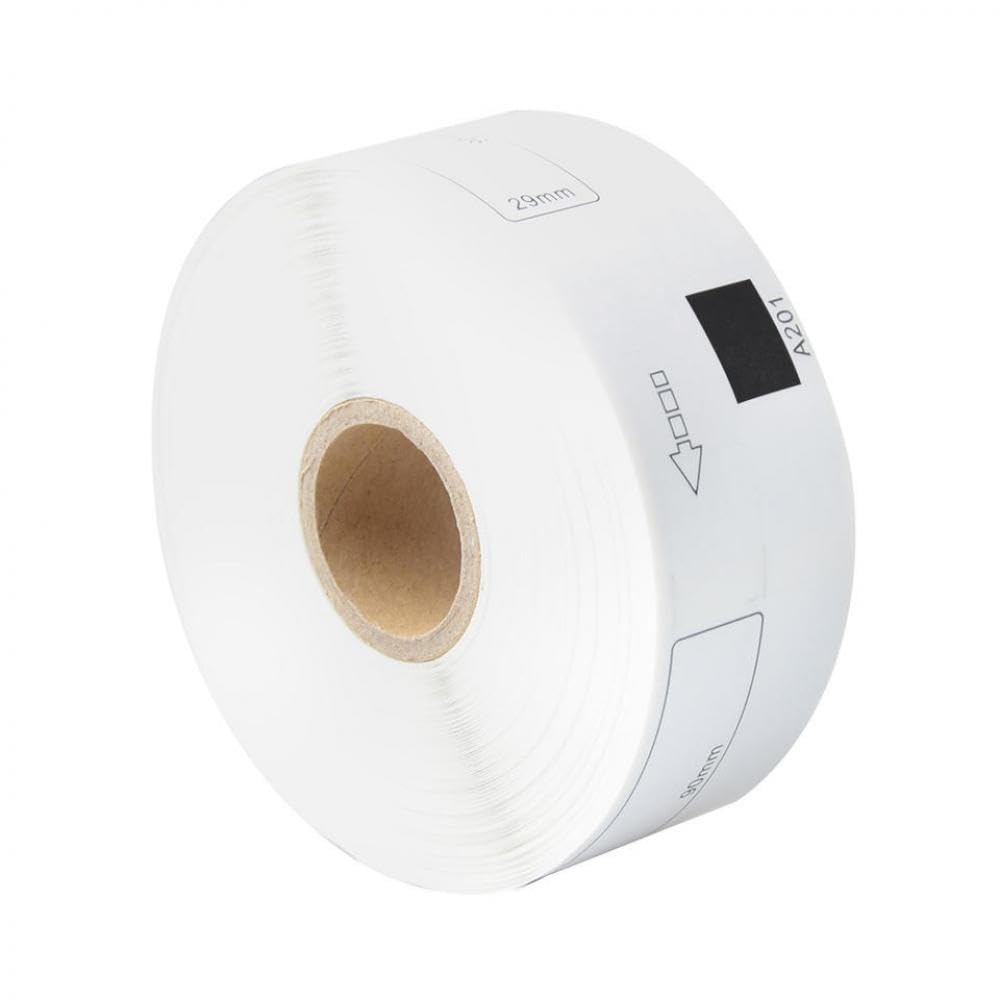 6 rotoli nastro etichetta compatibile DK-11201 29mm x 90 mm etichette di indirizzi bianchi standard per taglio del fustoso per QL-500 Serie QL-550 QL-560 QL-570 QL-580N