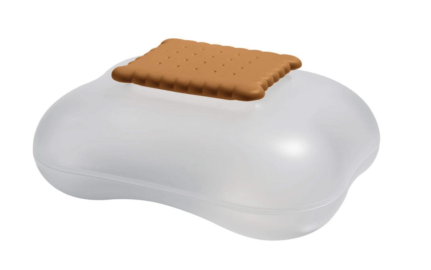 Alessi Mary Biscuit ASG07 I Design Biscuit Box with Lid Thermoplastic Resin, Ice, White