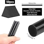 Black Hot Glue Sticks, 0.27 x 3.93 Inch Hot Melt Glue Sticks, Dent Repair Tool Glue Sticks for DIY, Decoration, Car Dent Repair, Gluing Project (Pack of 50)