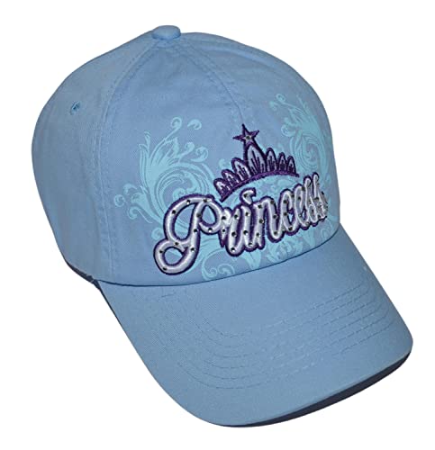 Popfizzy Princess Hat, Bling Baseball Cap, Sparkle Crown Baseball Hats for Girls, Cotton Ballcap, Adjustable4