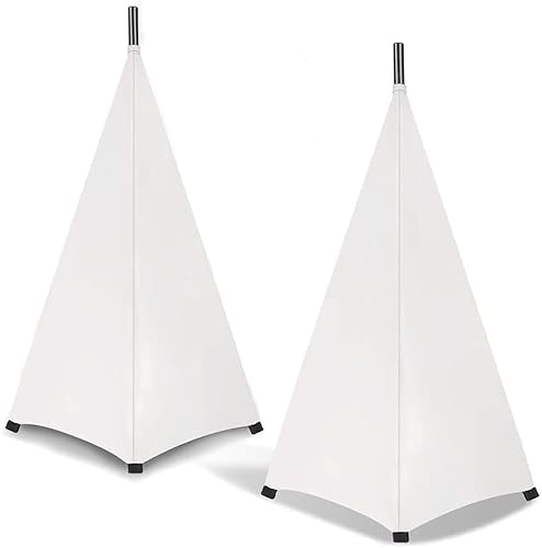 Gokelomg Universal DJ Luz Altavoz Trípode Cubierta Doble Lateral Trípode Scrim Cubierta Material Elástico, 2 Unidades