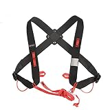 Sanmum Oberkörper-Klettergurt Brustgurt Klettergeschirr CE Zertifiziert für Bergsteigen Sportklettern Baumklettern (Schwarz)