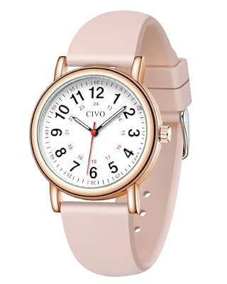 CIVO Orologio Infermiere Donna Analogico: Impermeabile Orologi da Polso Quarzo con Quadrante di Facile Lettura - Regalo per Studente di Medicina