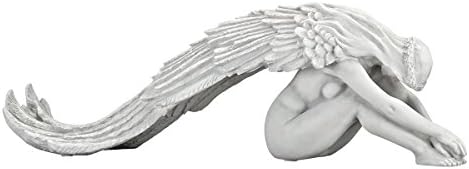 Design Toscano KY30700 Extended Grace Angel Garden Statue, 24 Inch, Antique Stone