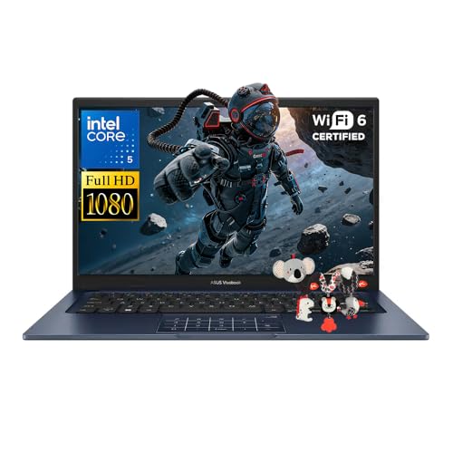 Image of ASUS Vivobook 14 14" FHD Laptop, 10 Cores Intel Core 5 120U(Up to 5GHz), 24GB RAM 1TB SSD, Win 11 Wifi6 Bluetooth Long Battery Life Computer for Business Student w/GM Accessory Quiet Blue