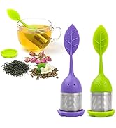 2 Stück Silikon-Tee-Ei für losen Tee, Silikon-Tee-Steeper feines Netz, loser Teefilter, Silikonde...