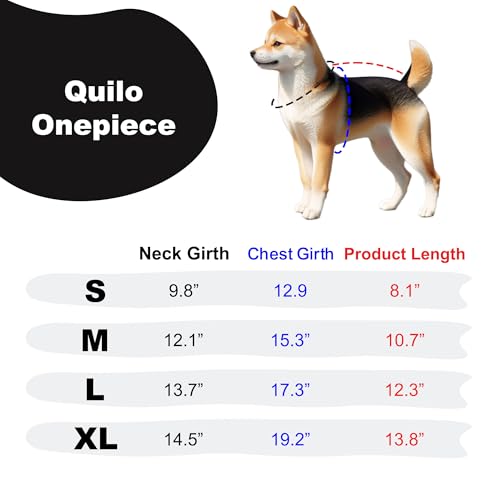 Puppia Quilo Warmer süßer Winteroverall mit integriertem Geschirr für kleine und mittelgroße Hunde, Schwarz, Größe S