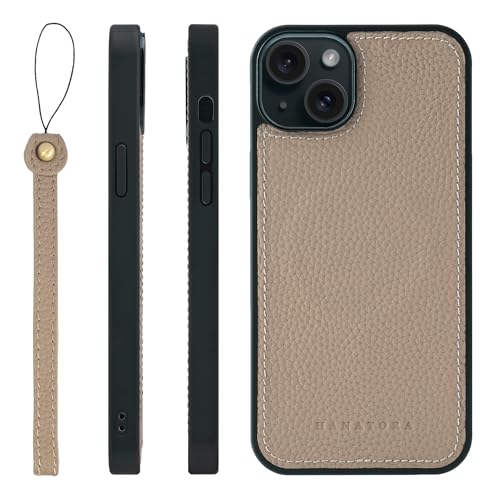 HANATORA for iPhone 15Plus �P�[�X ���͉��P MagSafe �Ή� �{�v �ϏՌ� �o���p�[�^ �X�}�z�P�[�X �X�}�z �X�g���b�v �t�� �V�������N���U�[ �M�t�g �}�O�Z�[�t�Ή� �O���[�W�� UMSGZ-15Plus-Grege