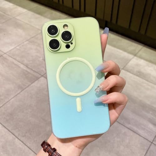 Étui induction iPhone 14 13 12 antichoc dégradé vert