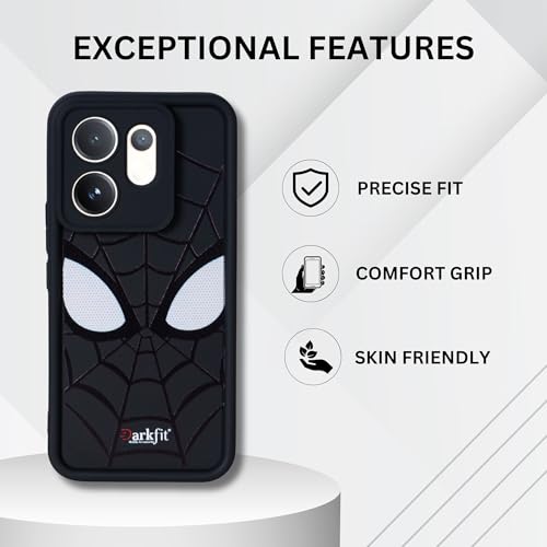 Image of DARKFIT Back Case Cover Compatible for Vivo V60 | Silicone Case | Camera & Body Protection| Shock Proof | for Vivo V60 | Color Black