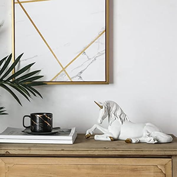 LIFKOME Plåtburkar Kruka Unicorns Staty Figur Harts H?stkonst Figur Dekorativ Hemmakontor Dekor Skrivbord Bokhylla Vinsk?p Ornament 20. 5X13cm Hushållsinredning