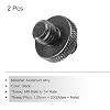 PATIKIL Mic Stand Adapter M8 Male to 1/4 Male Thread Tripod Screw Adapter Double Sides Camera Screw for Microphone Tripod Stand Black 2 Pack #2