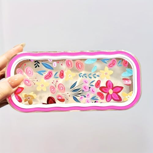 Image of Glasses Case Hard Shell, Clear Eyeglass Case, Cute Holder for Sunglasses and Reading Glasses