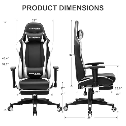 GTPLAYER Gaming Chair White thumbnail 3