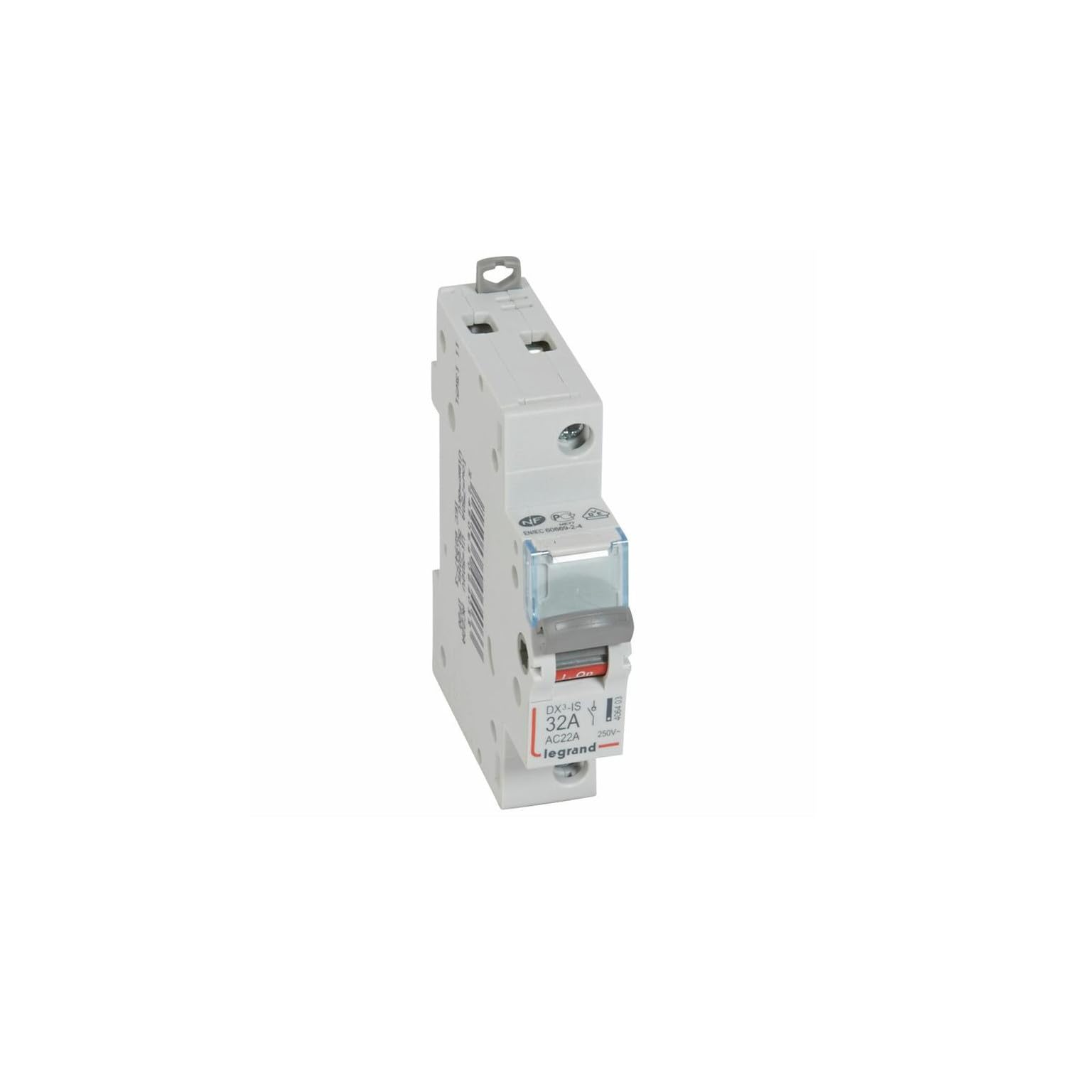 406403 Interrupteur modulaire unipolaire 1P 250V - 32A - 1 module - Bornes à vis Legrand DX³-​IS