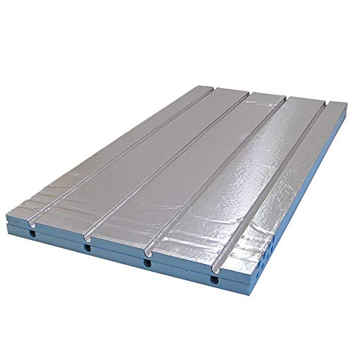 Grooved Water Insulation Board Aluminium 1200 x 600 x 25mm 15cm Gap Qty-1 Underfloor Heating Foil Insulation