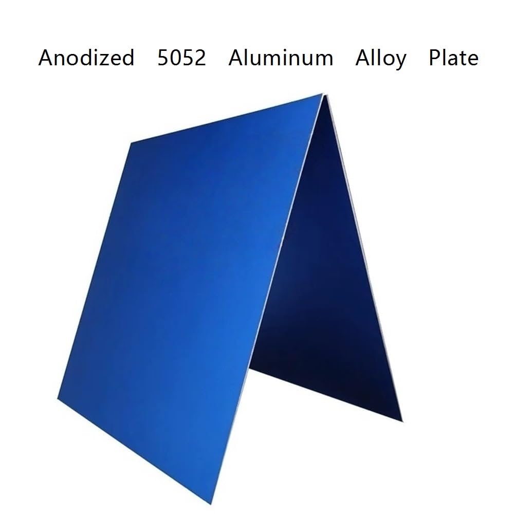 Glatte Platte aus eloxiertem Aluminium, blau gebürstete Oberfläche, 5052 Aluminiumfolie, Dicke 0,8–2 mm, for Bastelarbeiten(200x200x1.5mm)