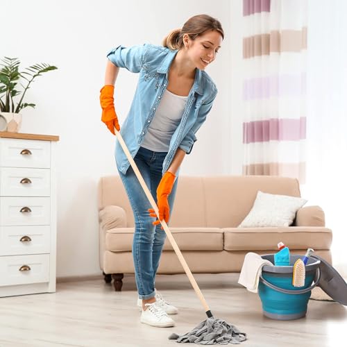 Faltbarer Eimer 5L, Falteimer Angeln Kleiner Eimer mit Deckel Blau Putzeimer Faltbar Silikon Angeleimer Tragbarer Wassereimer für Autowäsche Camping Angeln Reinigung