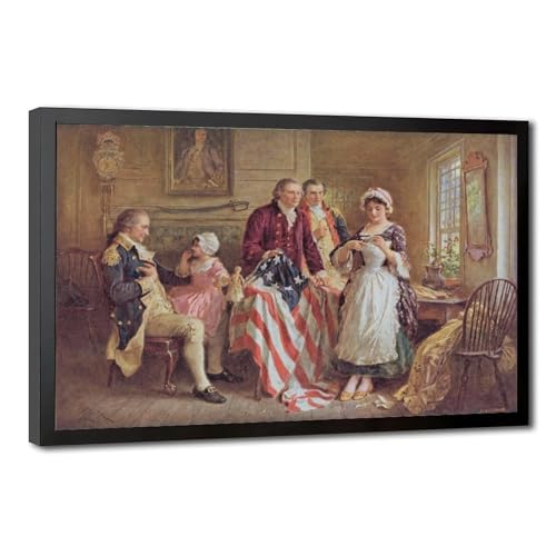 Impression sur toile drapeau américain Betsy Ross 61x91.4 cm WCYB