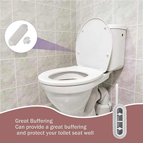 GZLCEU 30 Stück Wc Sitz Puffer, Universal Kunststoff Auflagestopfen für Toilettensitz Stoßstangen Brille Dämpfer für Toilettendeckel (Weiß) – Bild 8