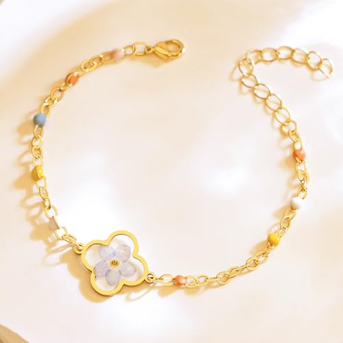 Miscarriage Gifts for Mother, Forget Me Not Flower Miscarriage Bracelet for Women Memorial to Stillborn Grief Sympathy Gift4