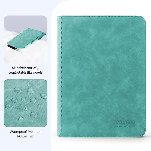 Image of Trading Card Binder, 9 Side Loading Pocket Card Album Hold Up to 540 Cards, Zipper Binder for Cards Collection, TCG Card Holder for Game Card, Sports Card, Yugioh, MTG etc.(Green)