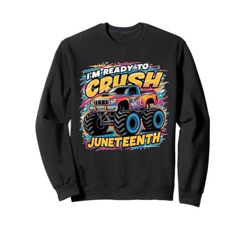 Monster Truck Crush Car Vintage Apparel Cumpleaños Niña Niño Sudadera