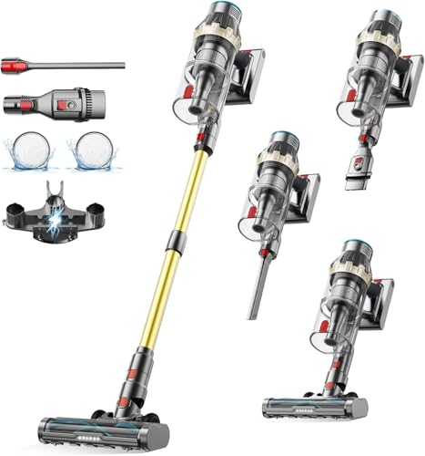 Linkifly XT1 Aspirapolvere Senza Fili Potente 550W 50KPa, Autonomia 60 Min, Display LED Touch,...