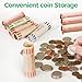 512 Pcs coin wrappers for all coins,Heavy Duty Preformed coin rolls with Coin Counter Machine & Coin Roller Machine,change rolls wrappers Includes Quarters,Pennies,Nickel and Dimes for Bank and Office