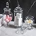 MyGift Set of 3 Deluxe Glass Apothecary Jars, Decorative Bathroom Storage Home Decor and Kitchen Centerpieces