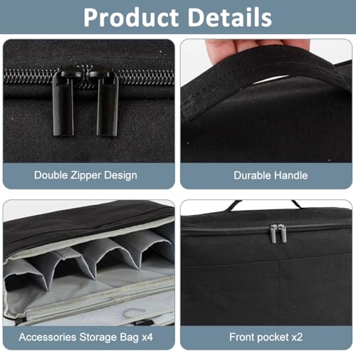 Image of MAYCREATE Airwrap Travel Case for Dyson Airwrap & Shark FlexStyle, Travel Portable Storage Bag with Hanging Hook and Multi-Pockets for Hair Curler and Accessories