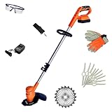 YARD FORCE ハイパワー 18Vコードレス 草刈機 LCC16A-JP (小型 軽量 草刈り機)＋「ナイロン刃/金属刃/チップソー刃３種・振動軽減作業グローブ他 付」 雑草 除草 芝生 荒れた草 荒れた庭 雑草対策 用 ヤードフォース YARDFORCE 【PROSTAR／Pack】