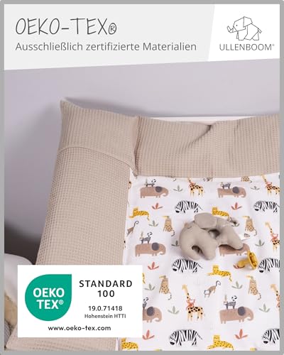 Ullenboom ® Rivestimento Per Fasciatoio 75X85 Cm Savana Di Sabbia (Made In Eu) - Coprifasciatoio In Cotone Naturale, Coperta Per Il Fasciatoio, Motivo: Stelle, Pois - 2