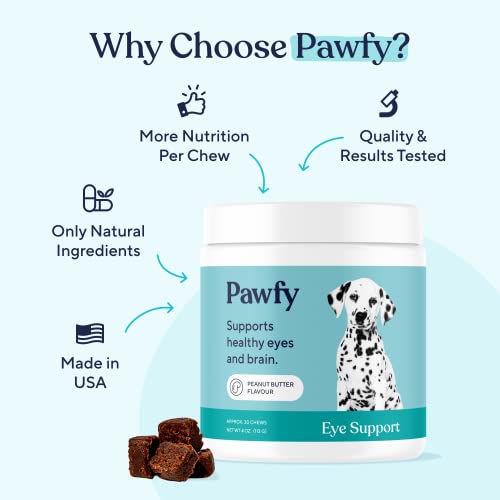 Pawfy Eye Support Soft Chews | Prevent Tear Stains | Support Eyesight | Overall Eye Health | with Luthein, Krill Oil & Astaxanthin - Thumbnail 5