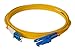 Produktbild LWL Glasfaser-Kabel  5m OS2 gelb, E2000/UPC auf LC/UPC Stecker, Duplex 9/125 Patchkabel  Lichtwellenleiter 5 Meter
