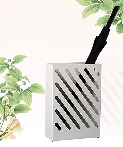Support de parapluie blanc compact et antirouille pour entrée d'hôtel ou maison - 3