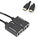 SHANFEILU 1 to 2 Port RJ45 Network Ethernet Adapter Splitter Cable Extension Splitter 1 Male to 2 Female LAN Ethernet Splitter Adapter for Cat5 Cat5e Cat6 Cat7 Home Office Broadband Connection