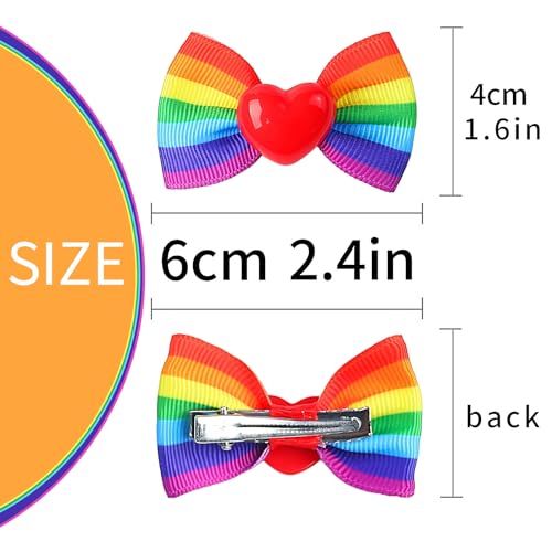 Pinzas de pelo arcoíris y pasadores coloridos para el día del orgullo 6