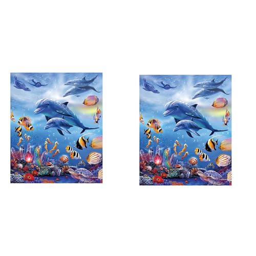 Broderie de diamant dauphin pour décorer votre salon avec un tableau 5D
