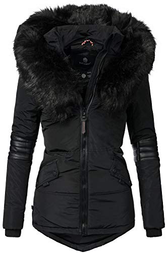 Preisvergleich Produktbild Navahoo Damen Winter Jacke Steppjacke Nirvana (vegan hergestellt) Schwarz Gr. M
