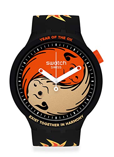 Montre Swatch SO27Z109 Ox Rocks 2021 grand cadran lisible 47mm