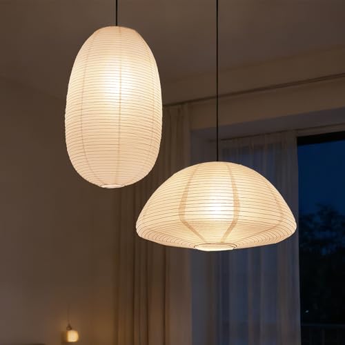 METHEDEECO White Paper Lanterns 19+21inch 2PCS Large...