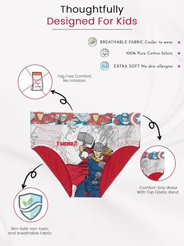 Image of BODYCARE Boy's Cotton Printed Brief Pack of 4 Print Suitable for All Day Wear with Ultrasoft and Durable Waistband for Rash Free Experience (Color & Print May Vary)